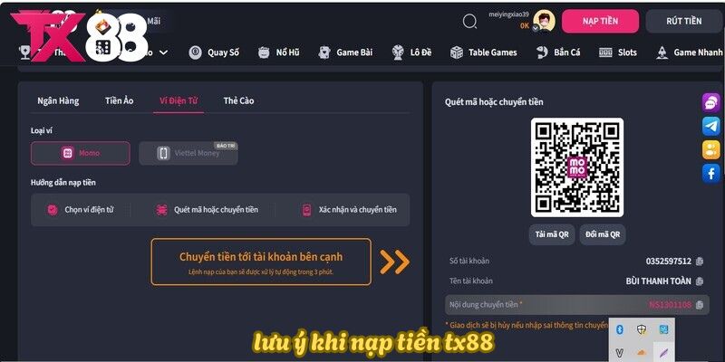 Một số vấn đề người chơi cần lưu ý để đảm bảo gửi vốn thành công